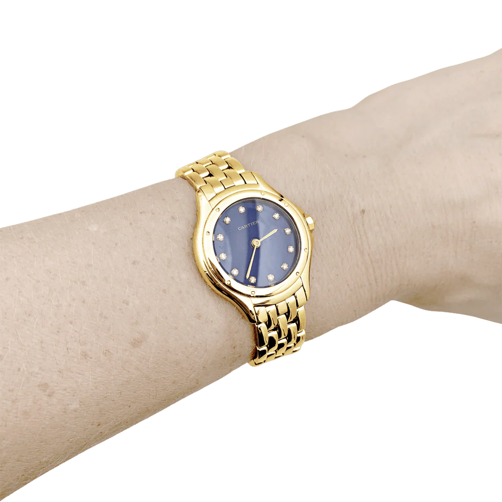 Montre CARTIER "Panthère Cougar" en or jaune, émail et diamants – Image 2