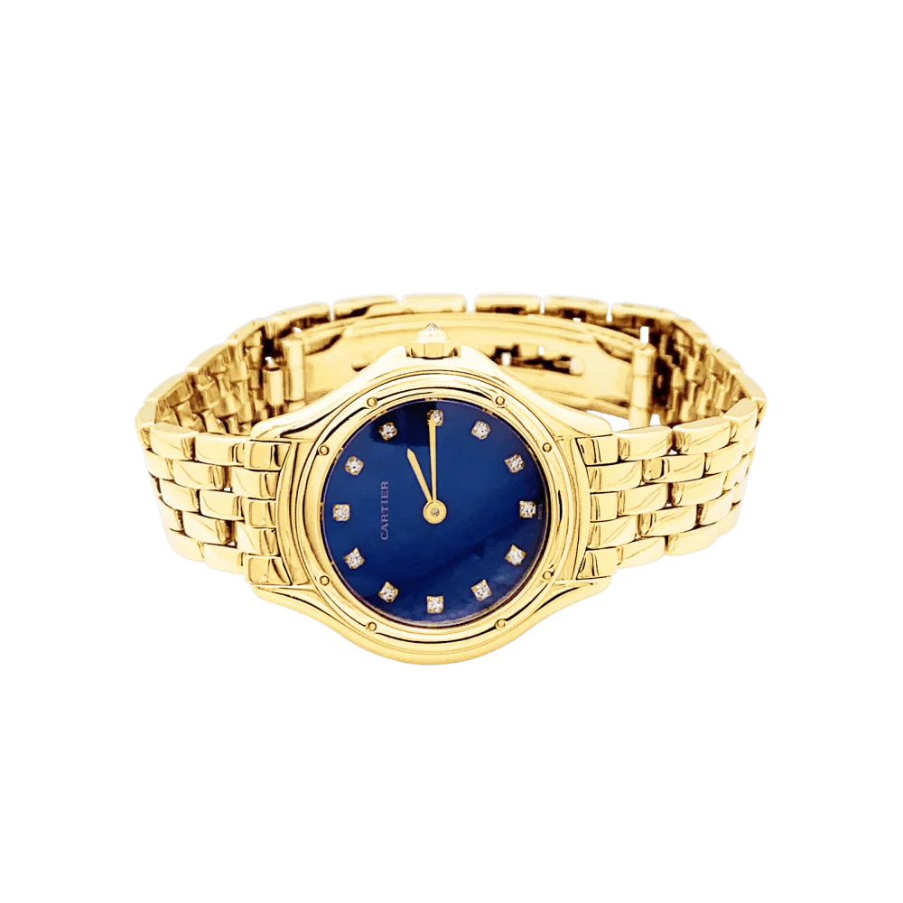 Montre CARTIER "Panthère Cougar" en or jaune, émail et diamants – Image 5