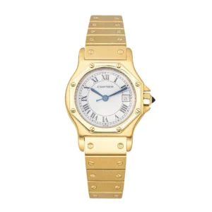Montre CARTIER Santos Octogonale en or jaune et saphir