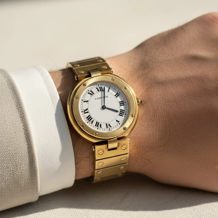 Montre CARTIER "Santos Vendôme" en or jaune – Image 6