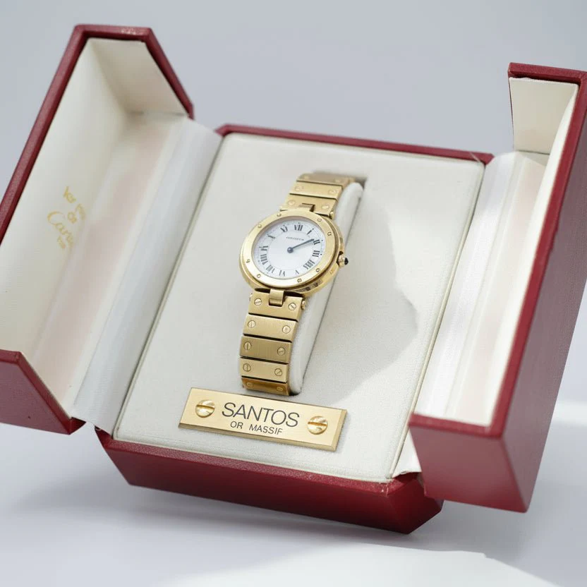 Montre CARTIER "Santos Vendôme" en or jaune – Image 5