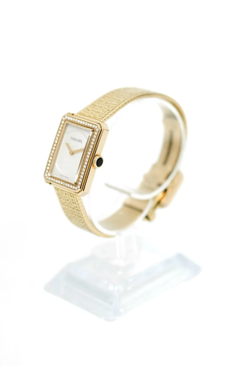 Montre CHANEL "Boy·Friend Tweed" en or jaune et diamants – Image 3