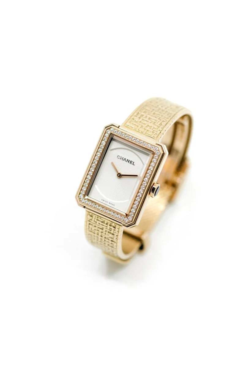 Montre CHANEL "Boy·Friend Tweed" en or jaune et diamants – Image 13