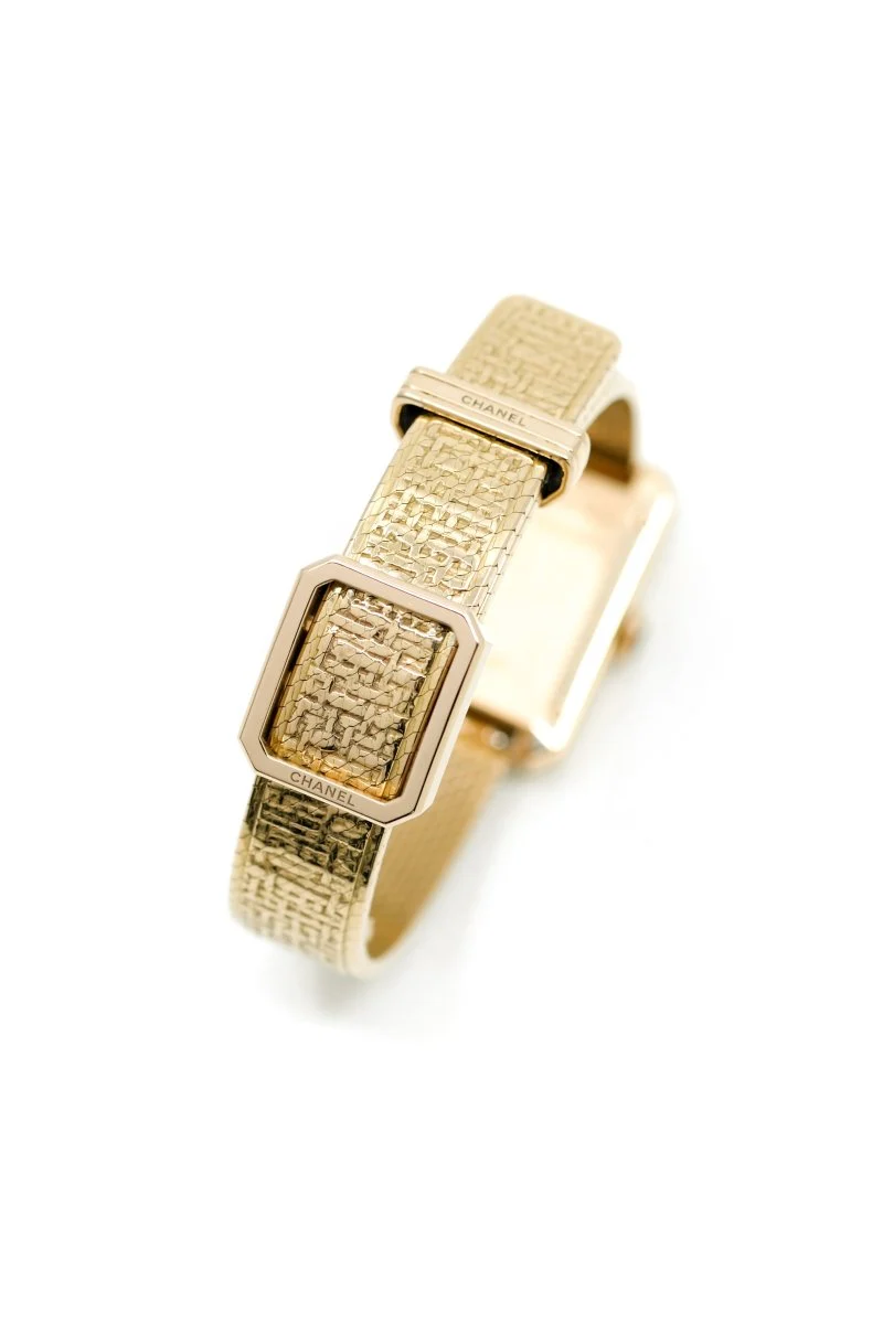 Montre CHANEL "Boy·Friend Tweed" en or jaune et diamants – Image 15