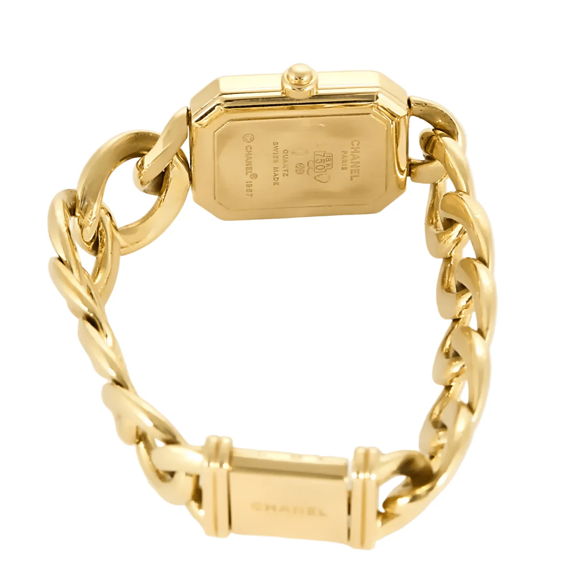 Montre CHANEL "Première" en or jaune, acier, onyx, laqué et quartz – Image 2