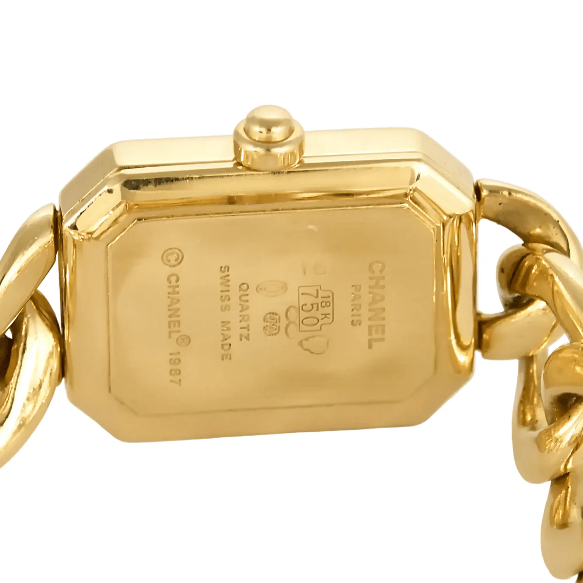 Montre CHANEL "Première" en or jaune, acier, onyx, laqué et quartz – Image 4