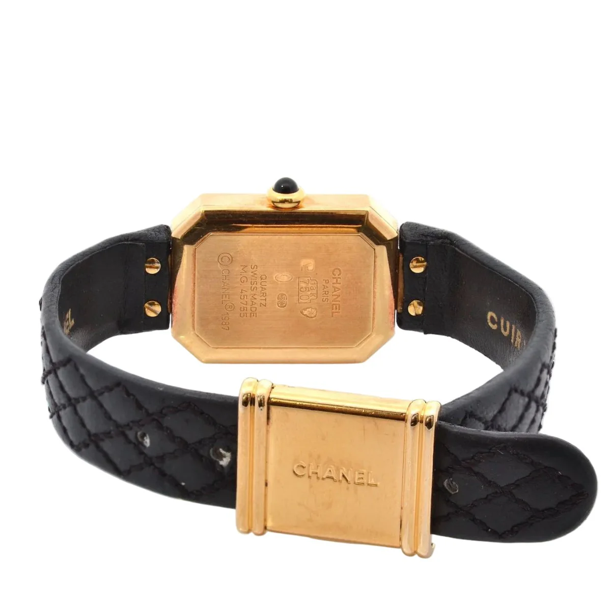 Montre CHANEL "Première" en or jaune, cuir et quartz – Image 2