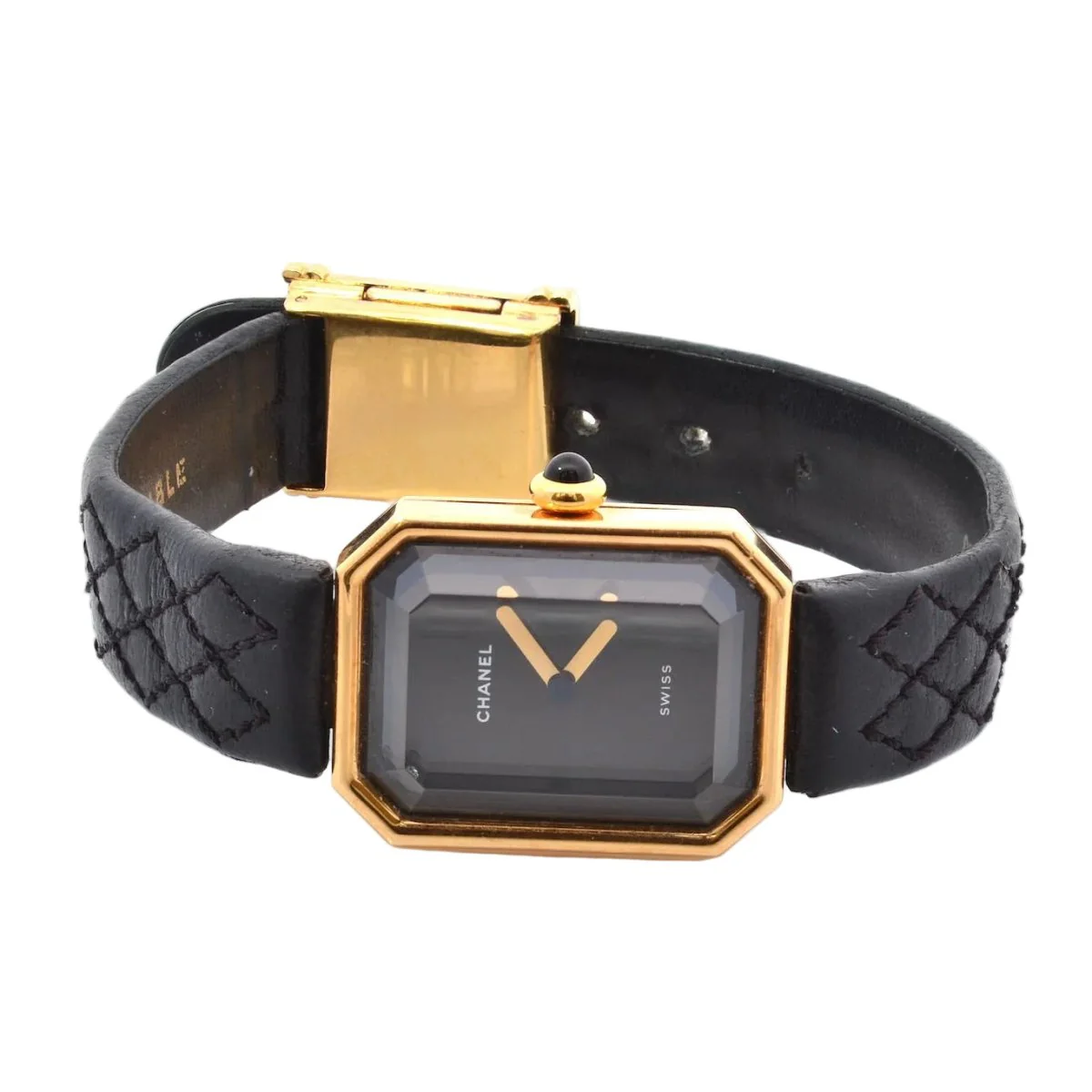 Montre CHANEL "Première" en or jaune, cuir et quartz – Image 4
