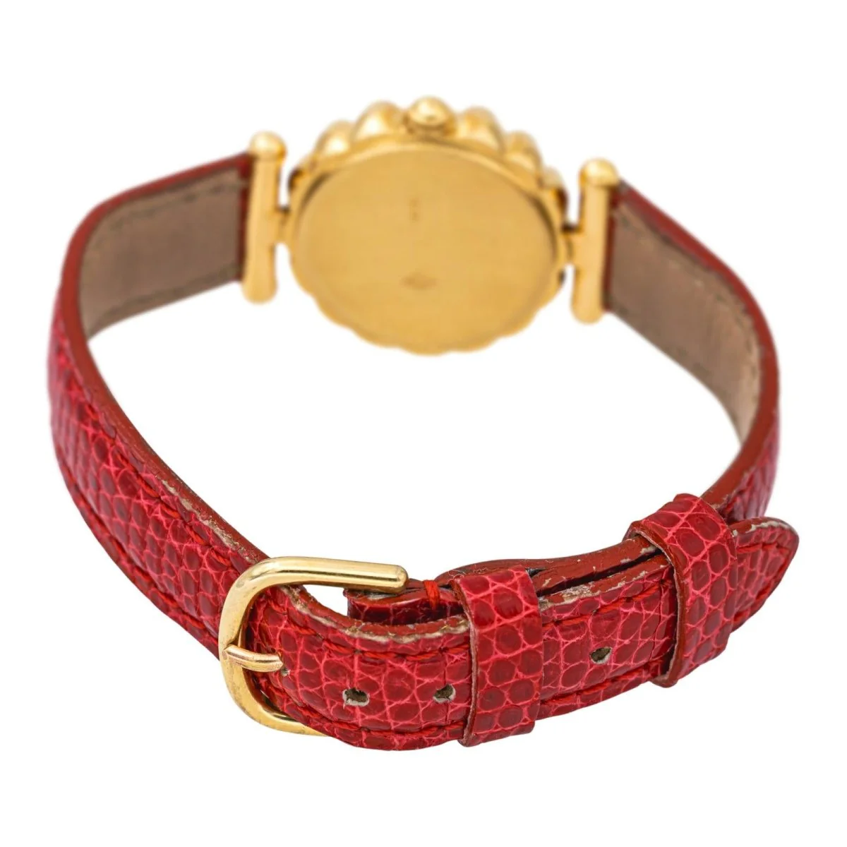 Montre FRED "Concerto" en or jaune, rubis, cuir, quartz et diamants – Image 5