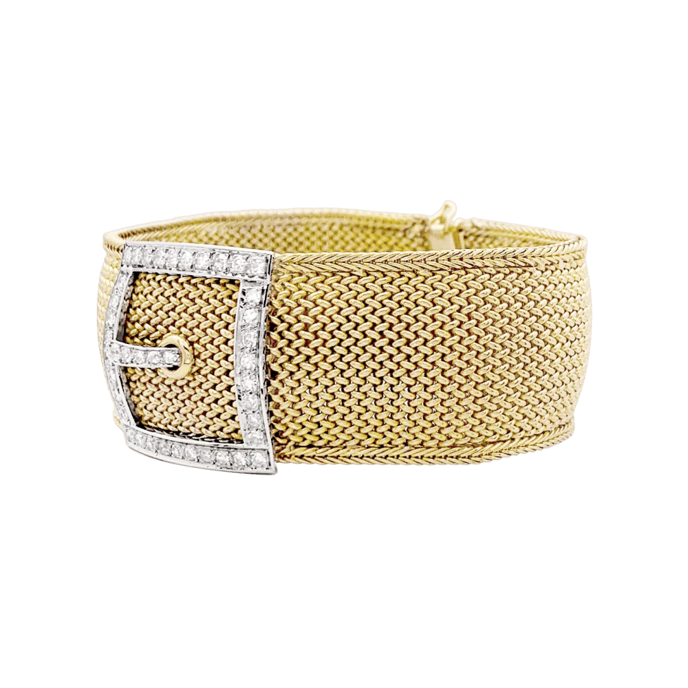 Montre JAEGER-LECOULTRE en or jaune, or blanc et diamants – Image 2