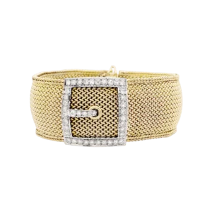 Montre JAEGER-LECOULTRE en or jaune, or blanc et diamants