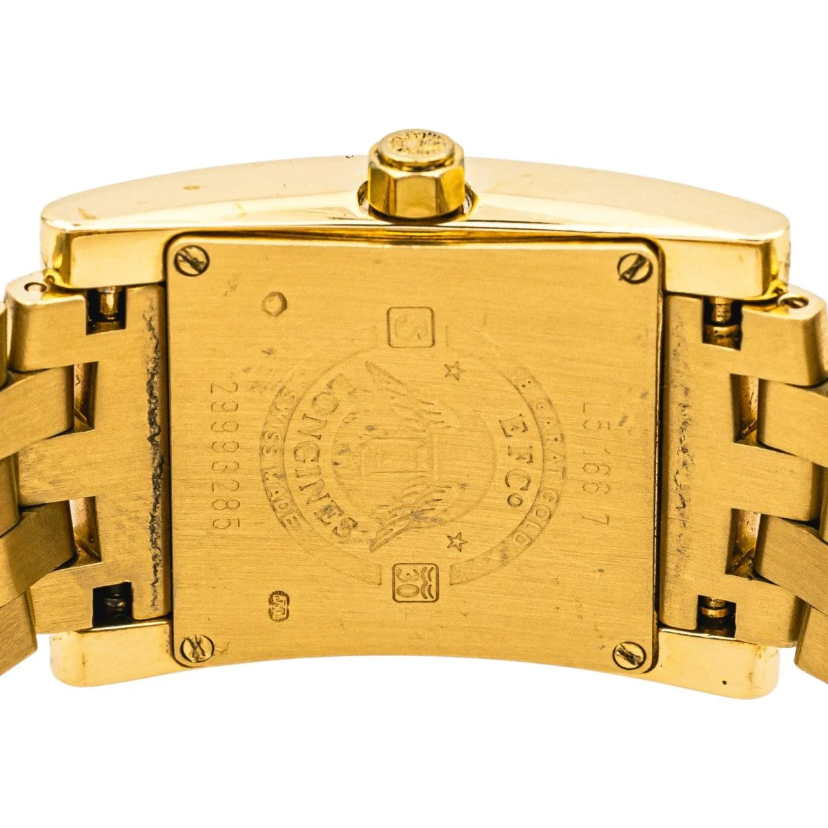 Montre LONGINES "Dolce Vita Square" en or jaune, quartz et diamants – Image 6