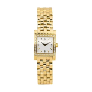 Montre LONGINES "Dolce Vita Square" en or jaune, quartz et diamants