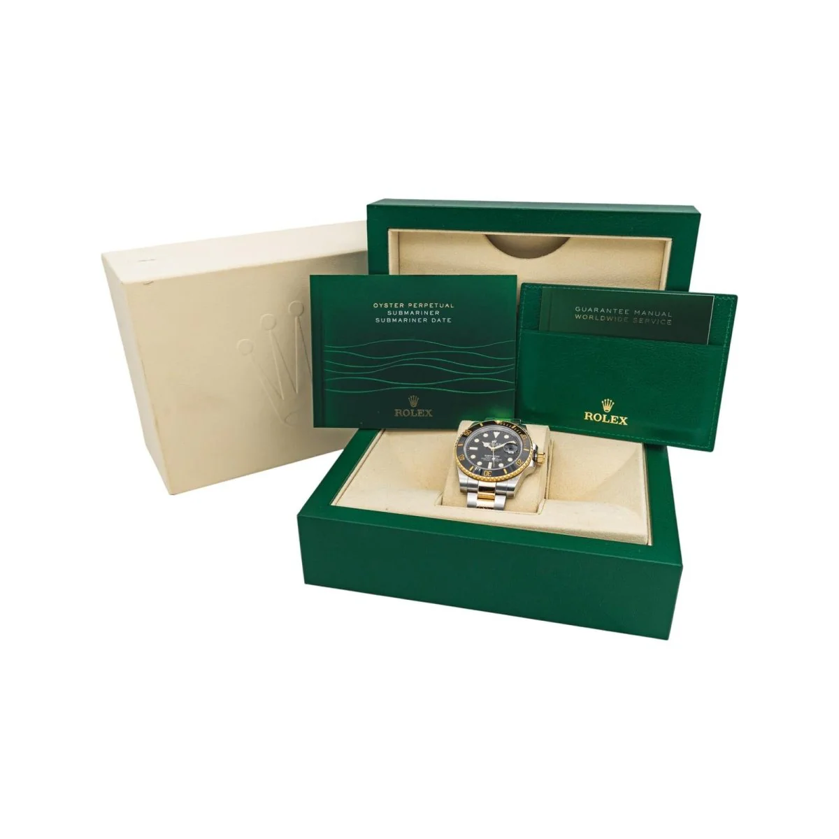 Montre ROLEX "Submariner Date" en or jaune, saphir et acier – Image 6