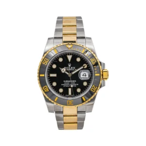 Montre ROLEX Submariner Date en or jaune, saphir et acier