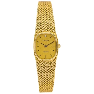 Montre TISSOT en or jaune et diamant