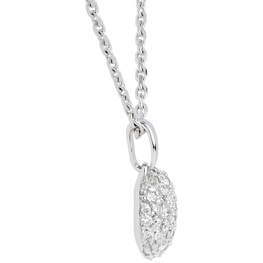 Pendentif Coeur - Or blanc 750 ‰ (18 carats) - Diamant – Image 2