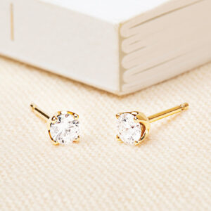Puces - Or jaune 750 ‰ (18 carats) - Diamant