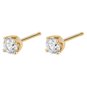 Puces - Or jaune 750 ‰ (18 carats) - Diamant