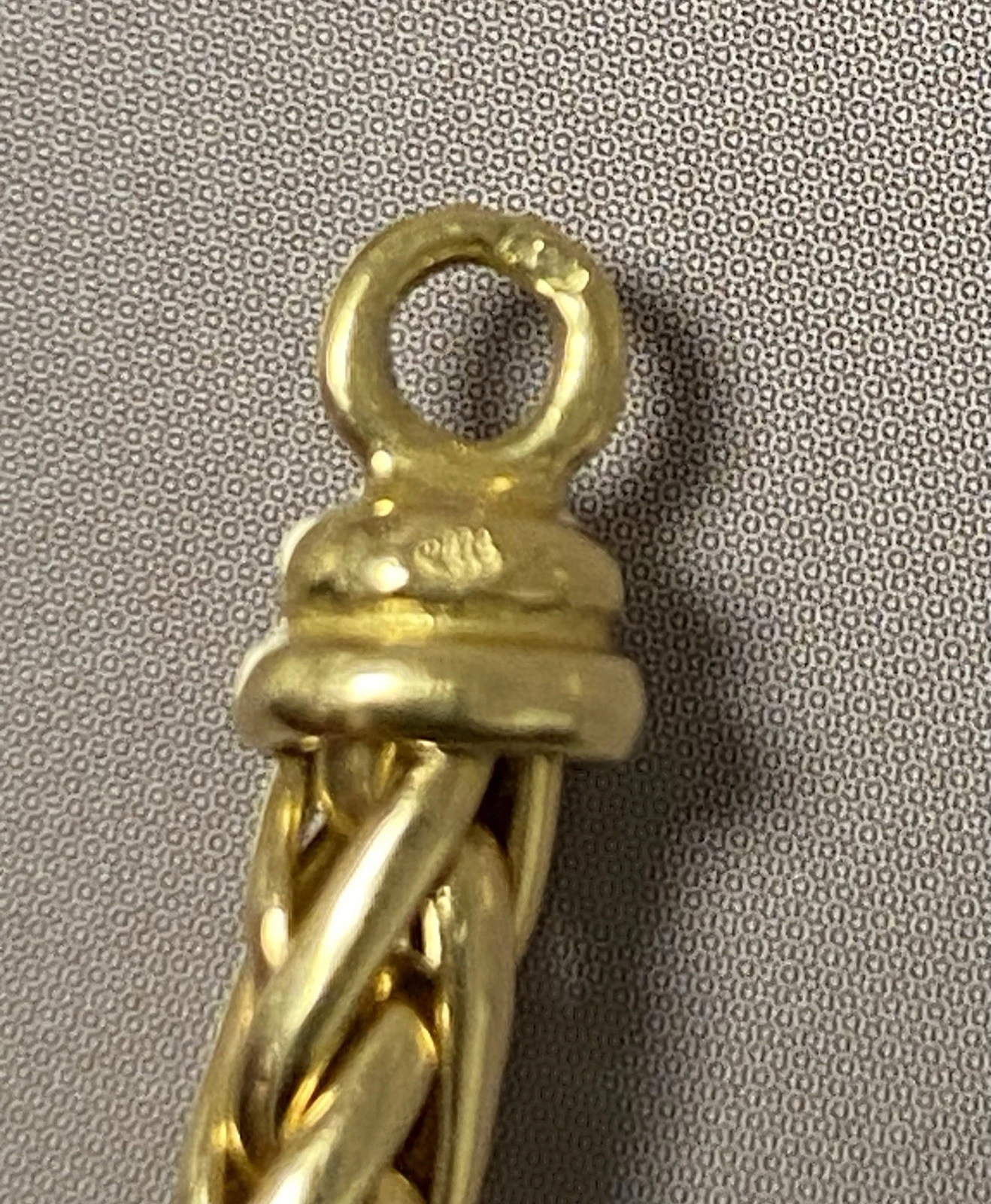 Superbe collier chaîne maille torsadée palmier en or jaune 18 carats 750 collier – Image 4