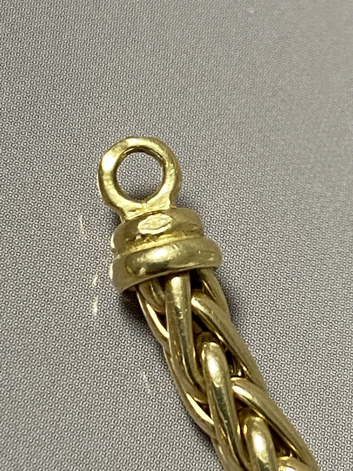 Superbe collier chaîne maille torsadée palmier en or jaune 18 carats 750 collier – Image 10