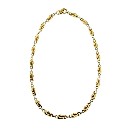 Chimento - Collier maille fantasia en or jaune et blanc 18 ct – Image 3