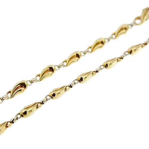 Chimento - Collier maille fantasia en or jaune et blanc 18 ct – Image 4