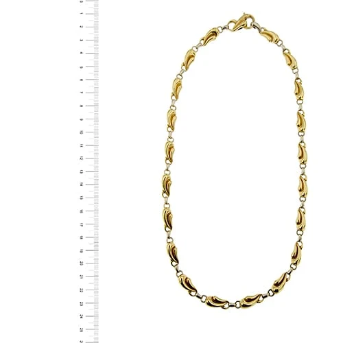 Chimento - Collier maille fantasia en or jaune et blanc 18 ct – Image 7