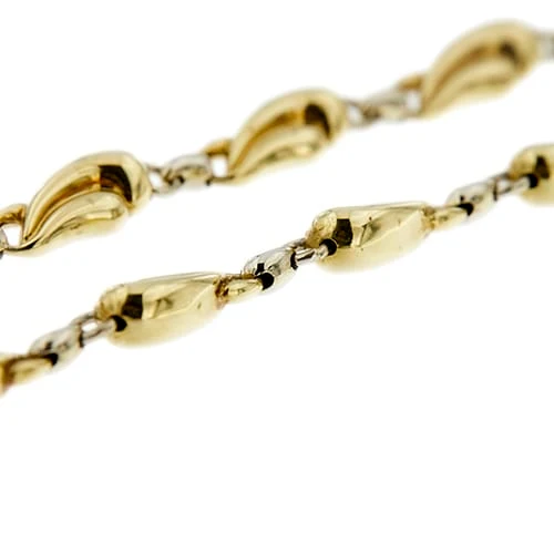 Chimento - Collier maille fantasia en or jaune et blanc 18 ct – Image 8