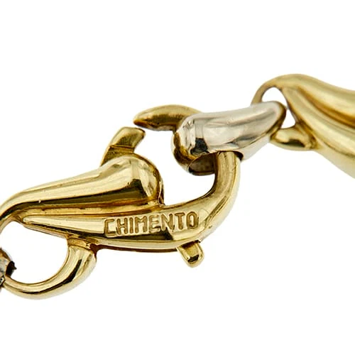 Chimento - Collier maille fantasia en or jaune et blanc 18 ct – Image 10