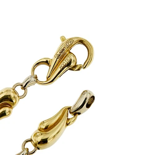Chimento - Collier maille fantasia en or jaune et blanc 18 ct – Image 11