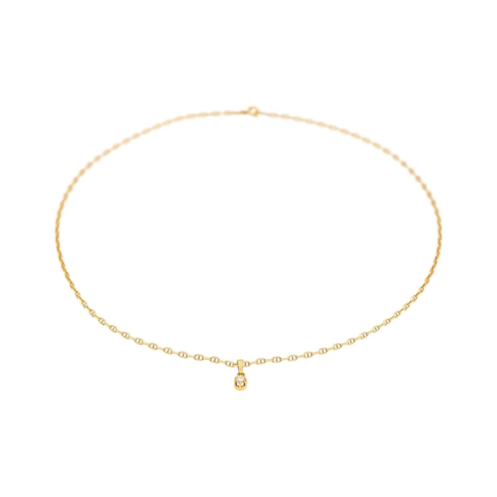 Collier Maille marine Or jaune Diamant – Image 2