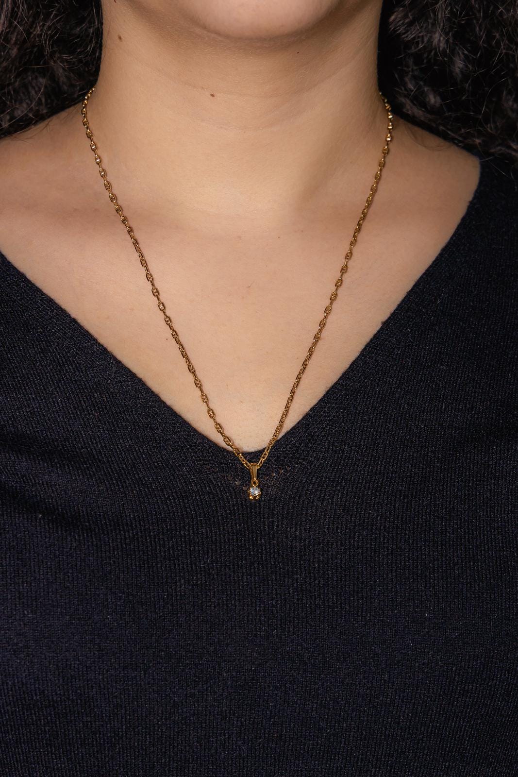 Collier Maille marine Or jaune Diamant – Image 5