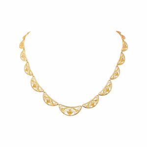 Collier à maille filigrane en or jaune
