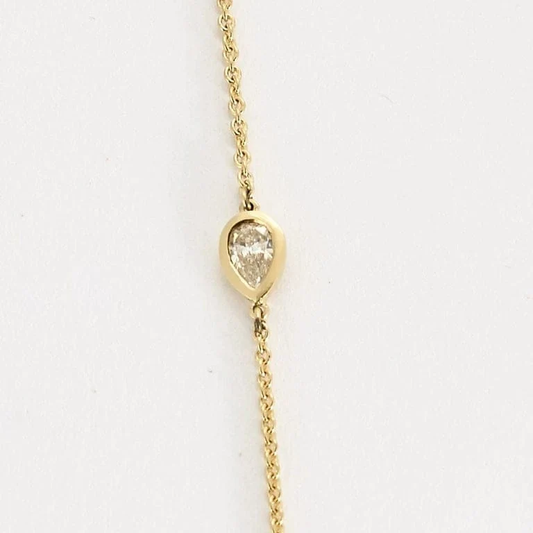 Collier à maille jaseron en or jaune 18k et diamants – Image 4