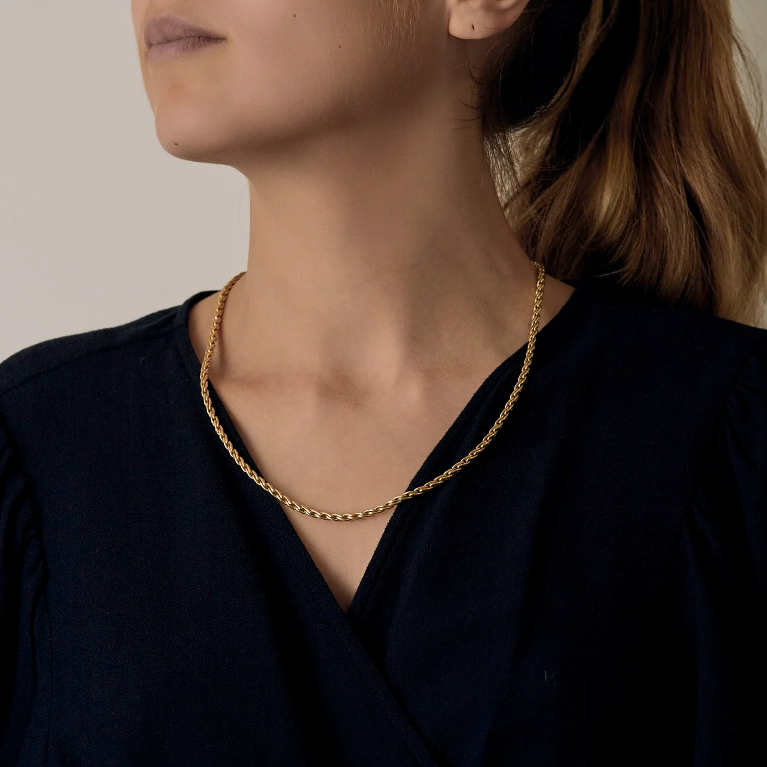 Collier en Or jaune 18k Saphir – Image 2