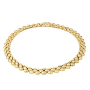 Collier en or jaune 18 carats maille semi-rigide