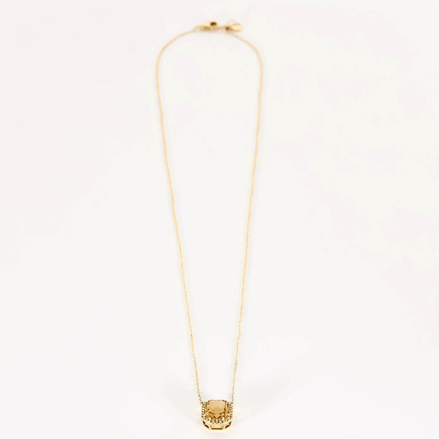 Collier en or jaune, citrine et petits diamants – Image 3