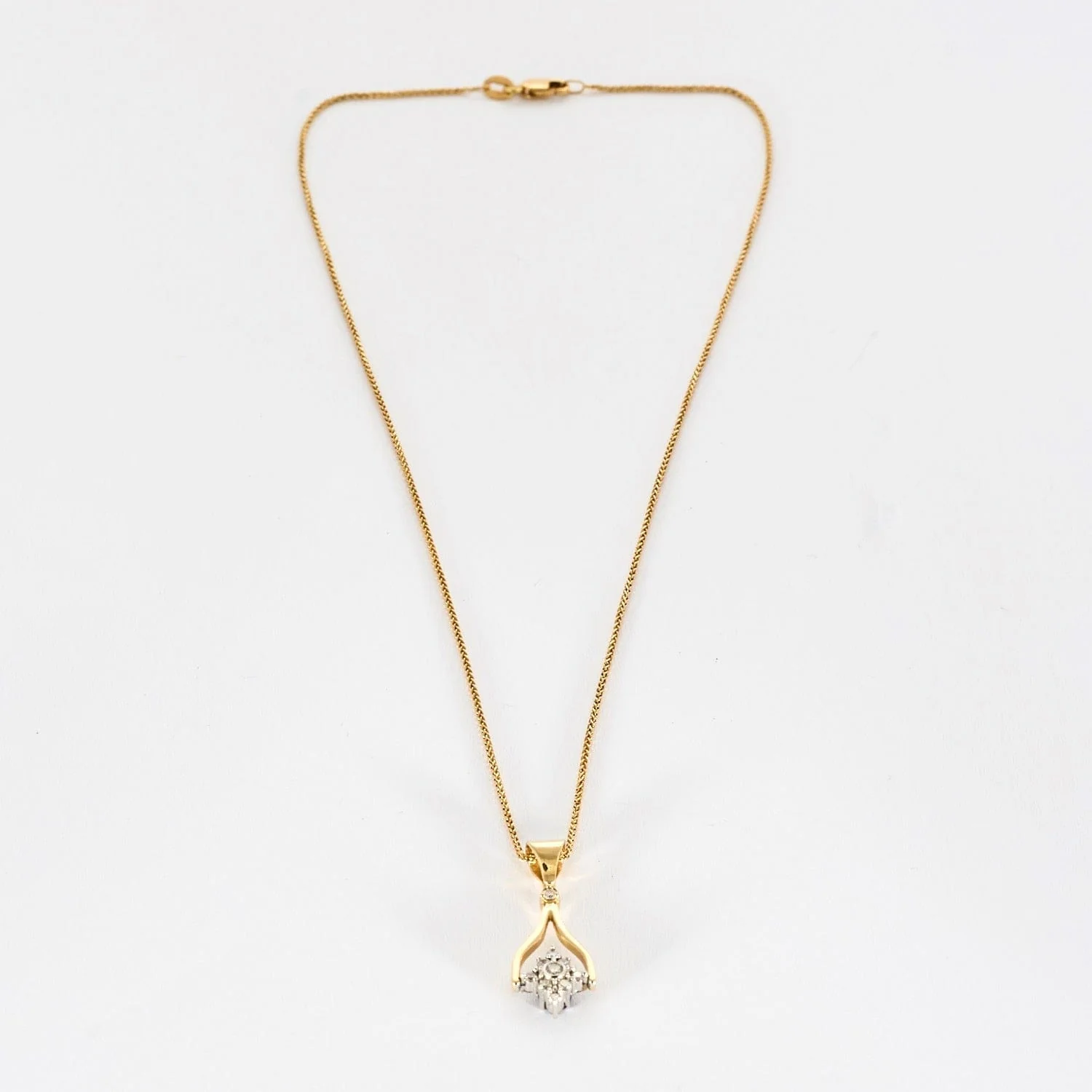 Collier en or jaune mobile avec saphirs et diamants – Image 4