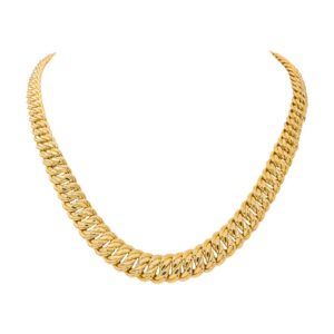 Collier maille américaine en or jaune