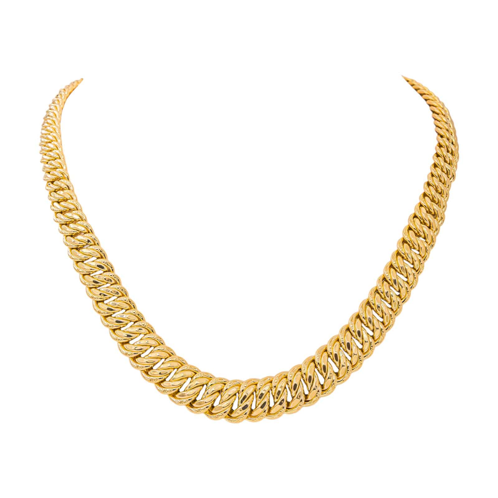 Collier maille américaine en or jaune
