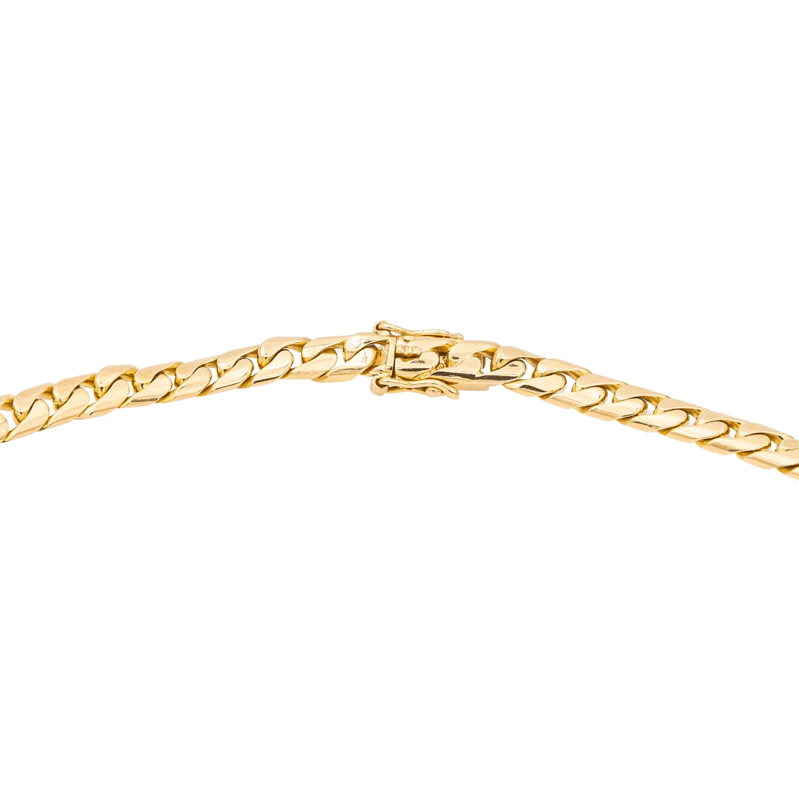 Collier maille anglaise en or jaune 18 carats rubis et diamants – Image 7
