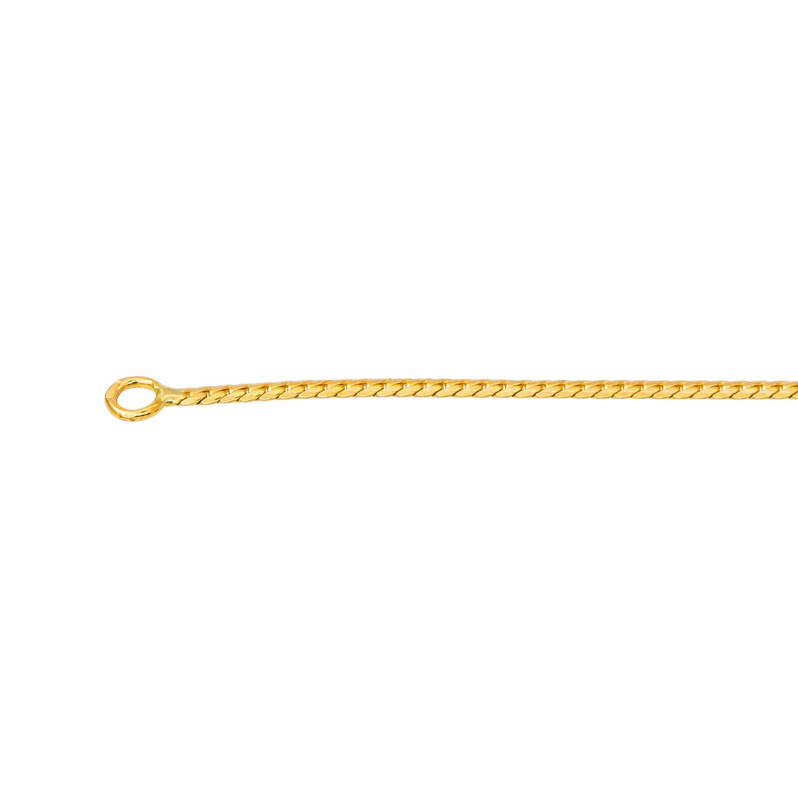 Collier maille anglaise en or jaune et diamants – Image 5
