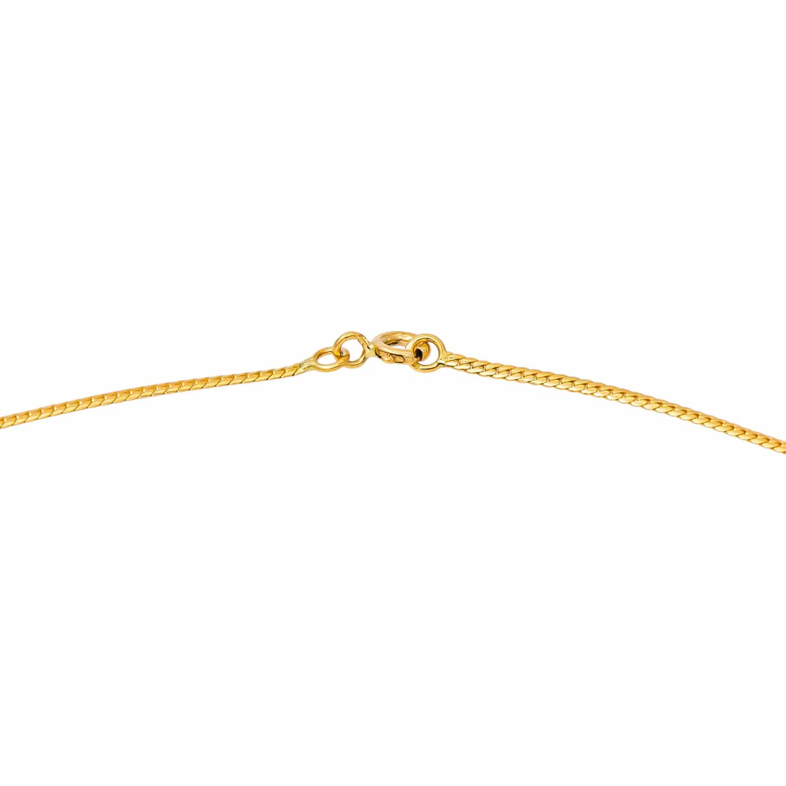 Collier maille anglaise en or jaune et diamants – Image 7