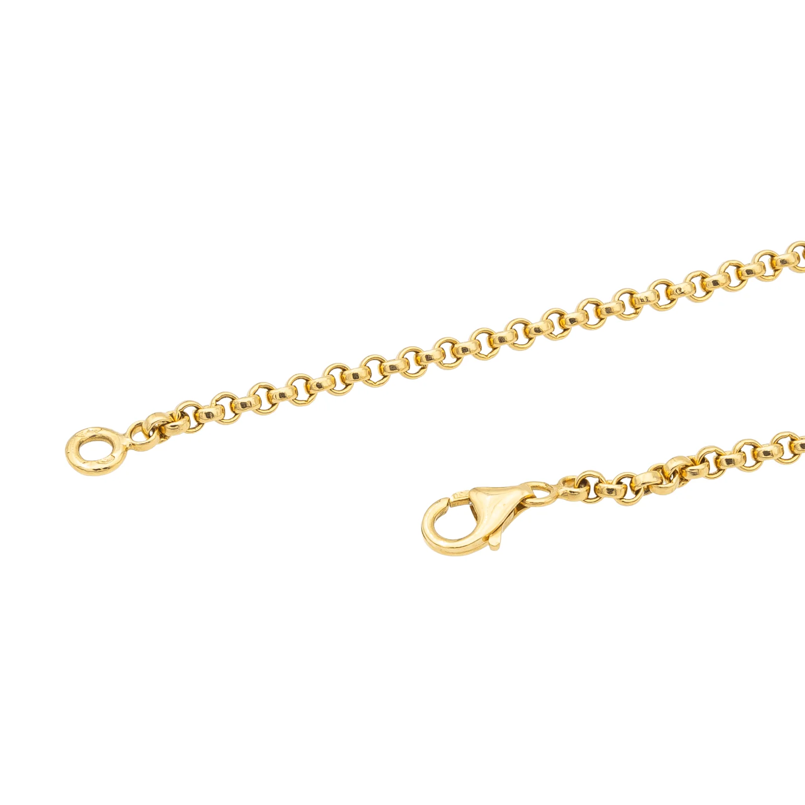 Collier - Chaîne maille jaseron et pendentif en or jaune et diamants – Image 4