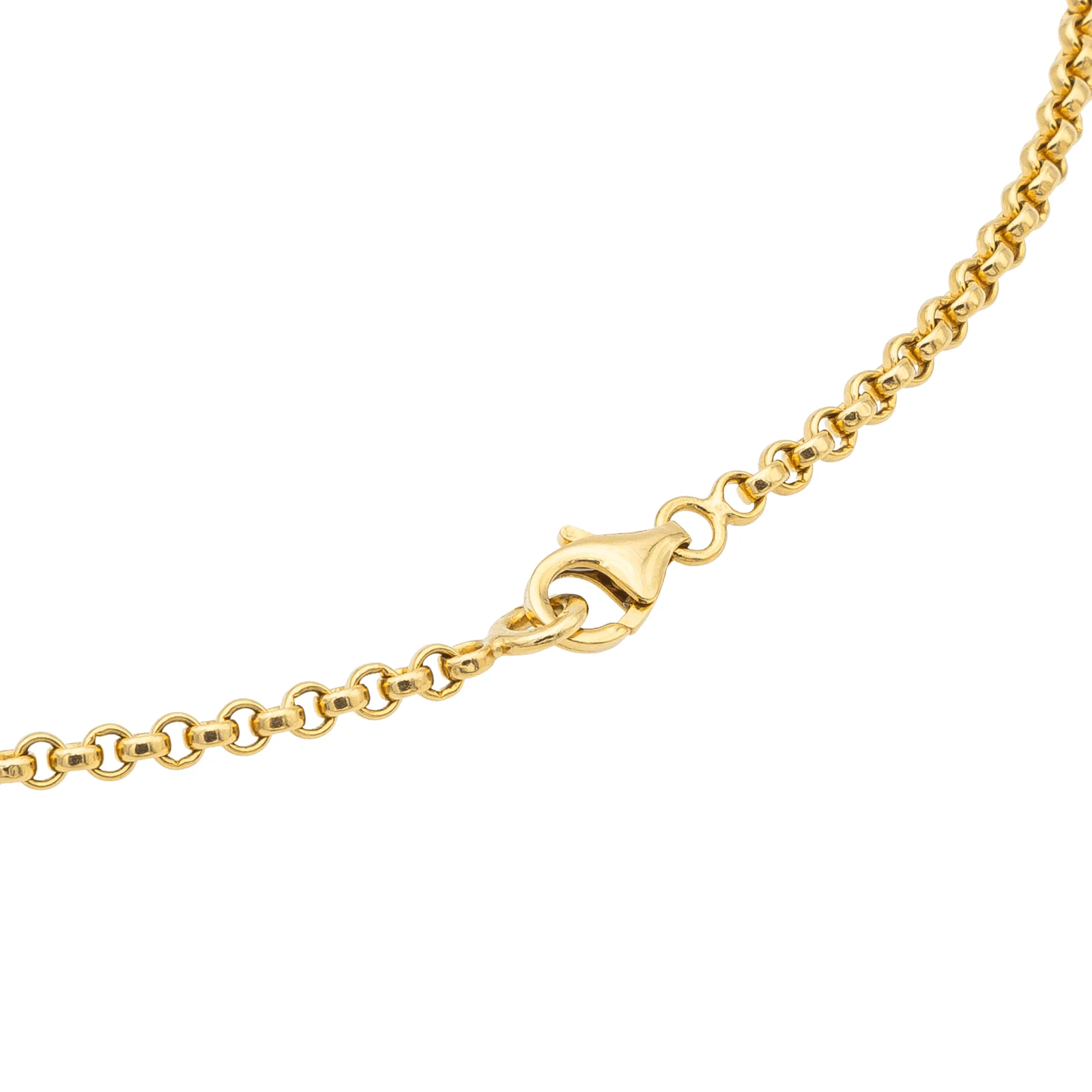 Collier - Chaîne maille jaseron et pendentif en or jaune et diamants – Image 5