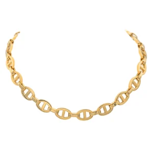 Collier maille marine en or jaune 18 carats