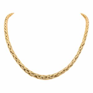 Collier maille palmier en or jaune 18 carats
