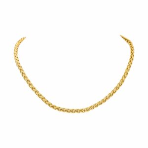 Collier maille tressée en or jaune