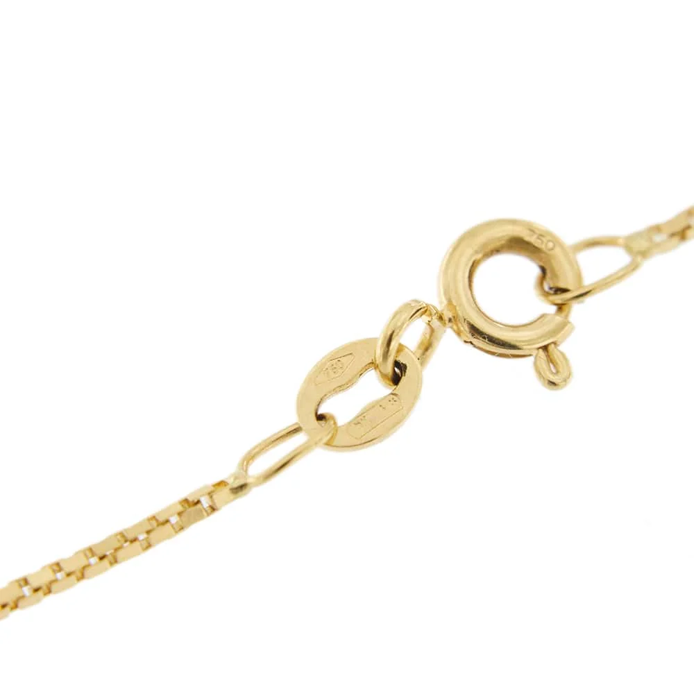 Collier maille vénitienne avec pendentif cœur en or jaune et diamants – Image 9